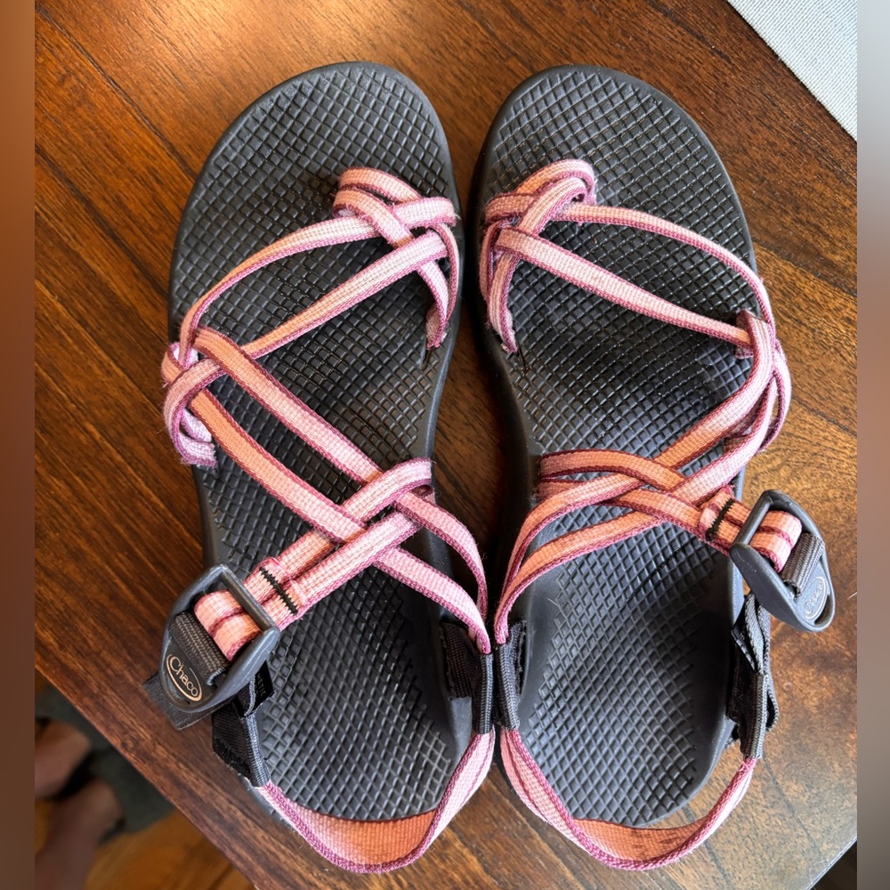 Chaco ZX2 Pink/Purple Duel Strap Sandals